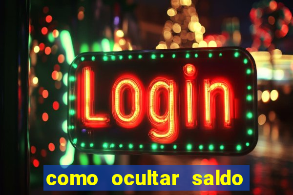 como ocultar saldo na betfair