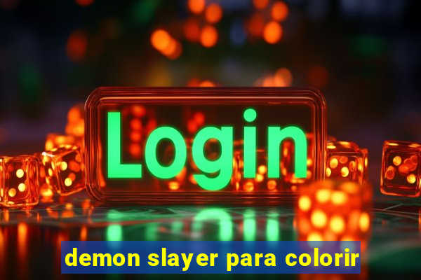 demon slayer para colorir